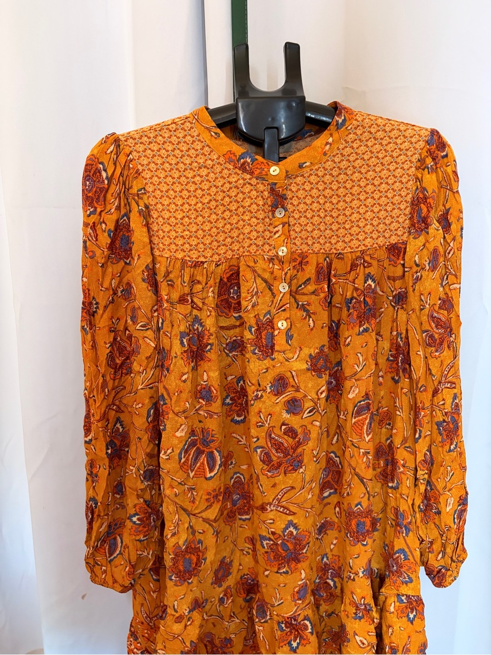 Mustard floral dress